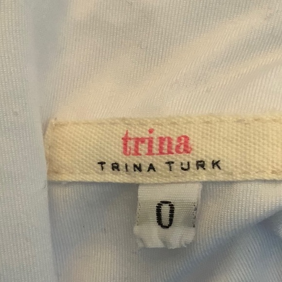 Trina Turk White Laser Cut Fit & Flare Dress Size 0 - Picture 14 of 15